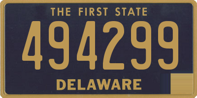 DE license plate 494299
