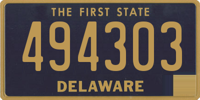 DE license plate 494303
