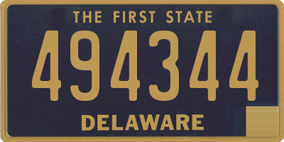 DE license plate 494344