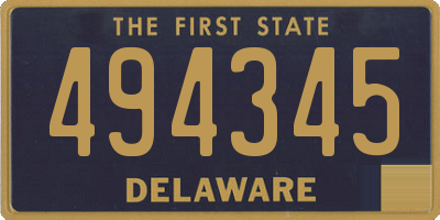 DE license plate 494345