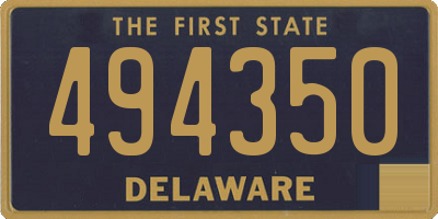 DE license plate 494350