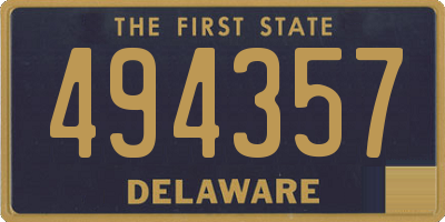 DE license plate 494357