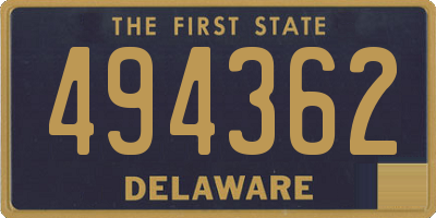 DE license plate 494362