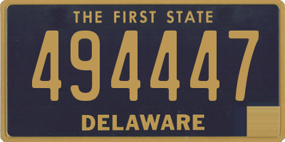 DE license plate 494447