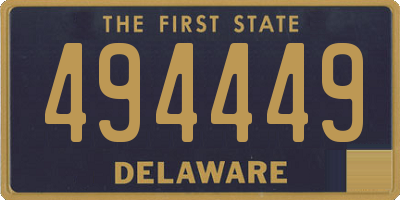 DE license plate 494449