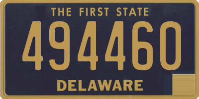 DE license plate 494460