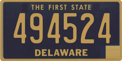 DE license plate 494524