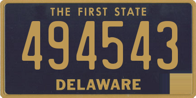 DE license plate 494543