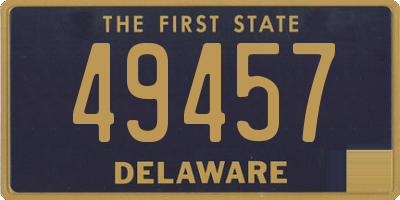 DE license plate 49457