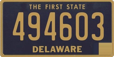 DE license plate 494603