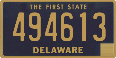 DE license plate 494613