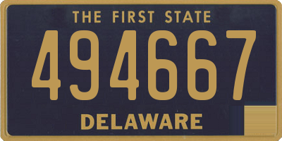 DE license plate 494667