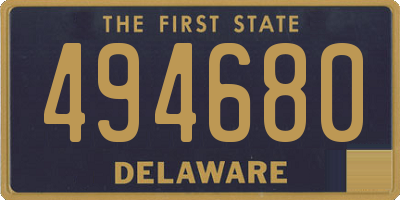 DE license plate 494680