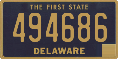 DE license plate 494686