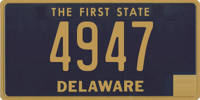 DE license plate 4947