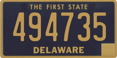DE license plate 494735