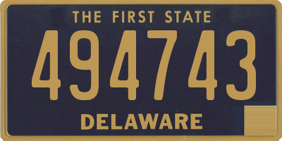 DE license plate 494743