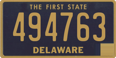 DE license plate 494763