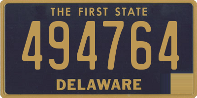 DE license plate 494764