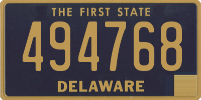 DE license plate 494768