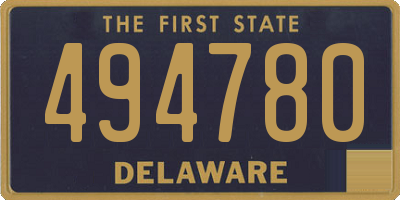 DE license plate 494780