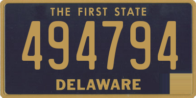 DE license plate 494794