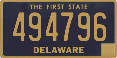 DE license plate 494796