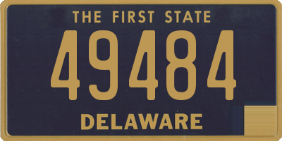 DE license plate 49484