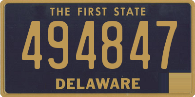 DE license plate 494847