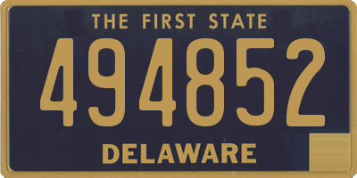 DE license plate 494852
