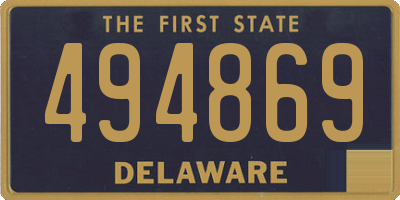 DE license plate 494869
