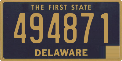 DE license plate 494871