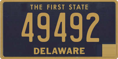 DE license plate 49492