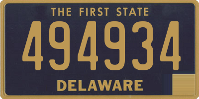 DE license plate 494934