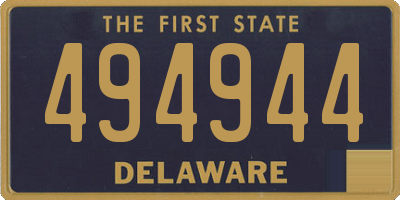 DE license plate 494944