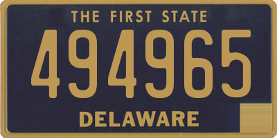 DE license plate 494965