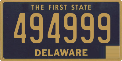DE license plate 494999