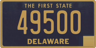 DE license plate 49500