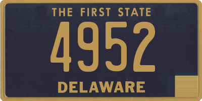 DE license plate 4952