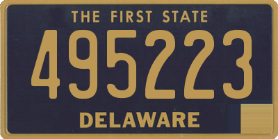 DE license plate 495223