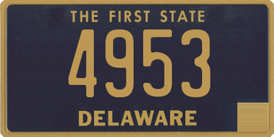DE license plate 4953