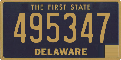 DE license plate 495347