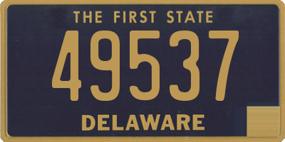 DE license plate 49537