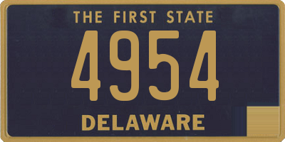 DE license plate 4954