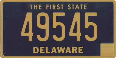 DE license plate 49545