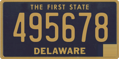 DE license plate 495678