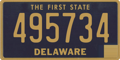 DE license plate 495734
