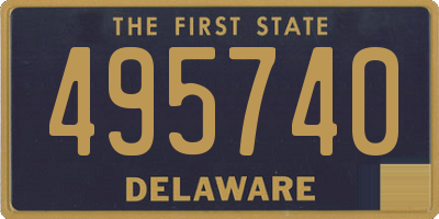 DE license plate 495740