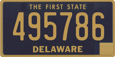 DE license plate 495786