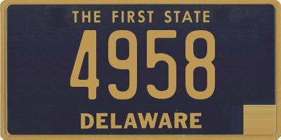 DE license plate 4958
